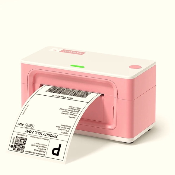 MUNBYN USB Thermal Shipping Label Printer - RealWriter Pink Label Printer - Picture 1 of 5